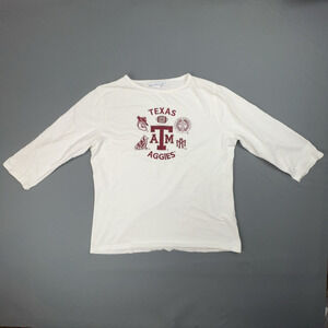 Vintage Texas A&M Aggies Embroidered College Game Day Shirt Womens Large